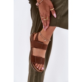 Kvinnoläder sandaler inblu aa0001ki kamel brun 6
