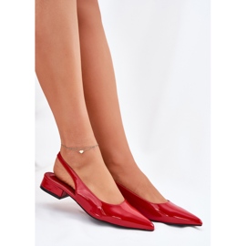 Röd med låghjelad röda ballerinor 6