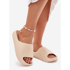 Kvinnors skum flip flops beige 1