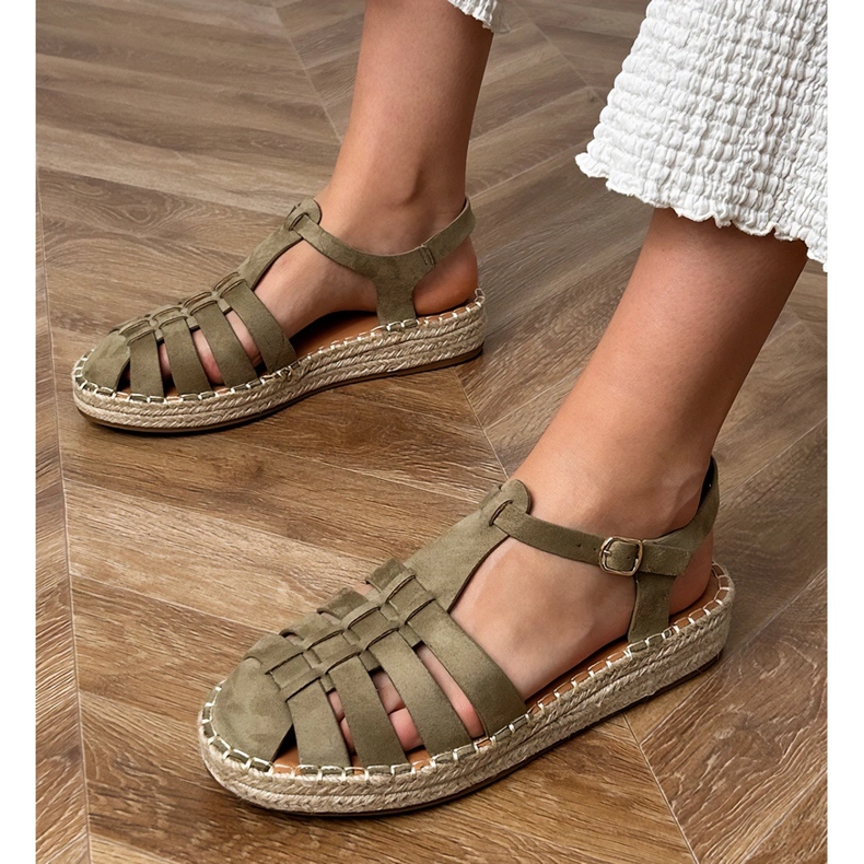 Gröna sandaler Espadrilles Gladiator från Ekozamszu 1