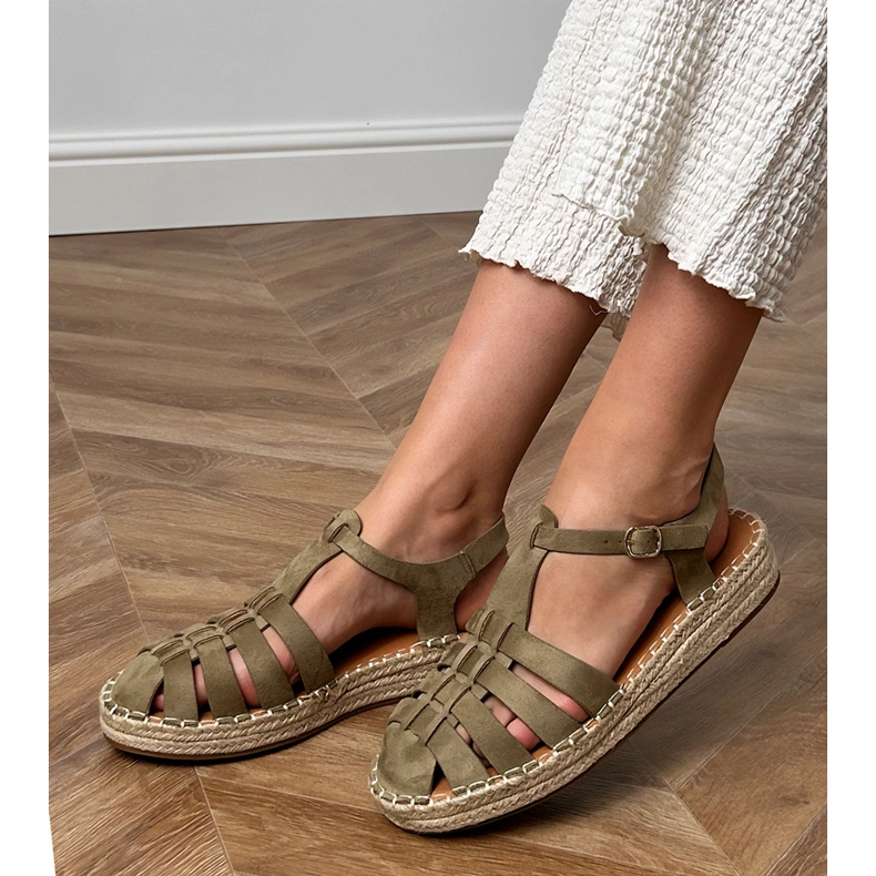 Gröna sandaler Espadrilles Gladiator från Ekozamszu 2