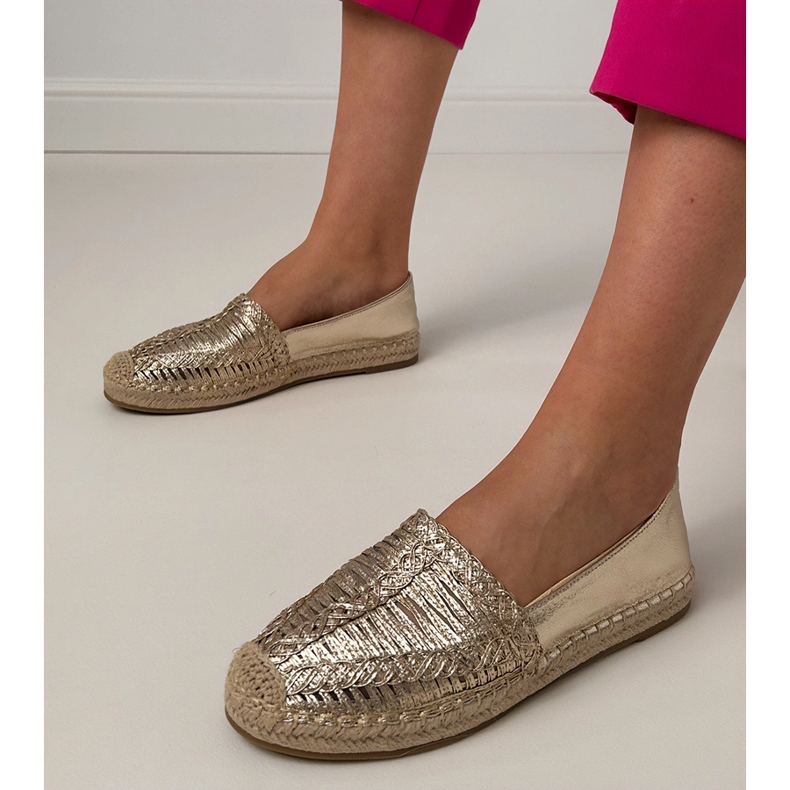 OpenWork Espadrilles på plattformen gyllene 1
