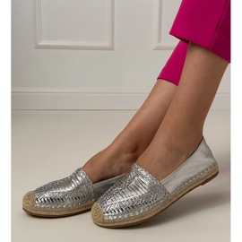 Silver Openwork Espadrilles på plattformen 2