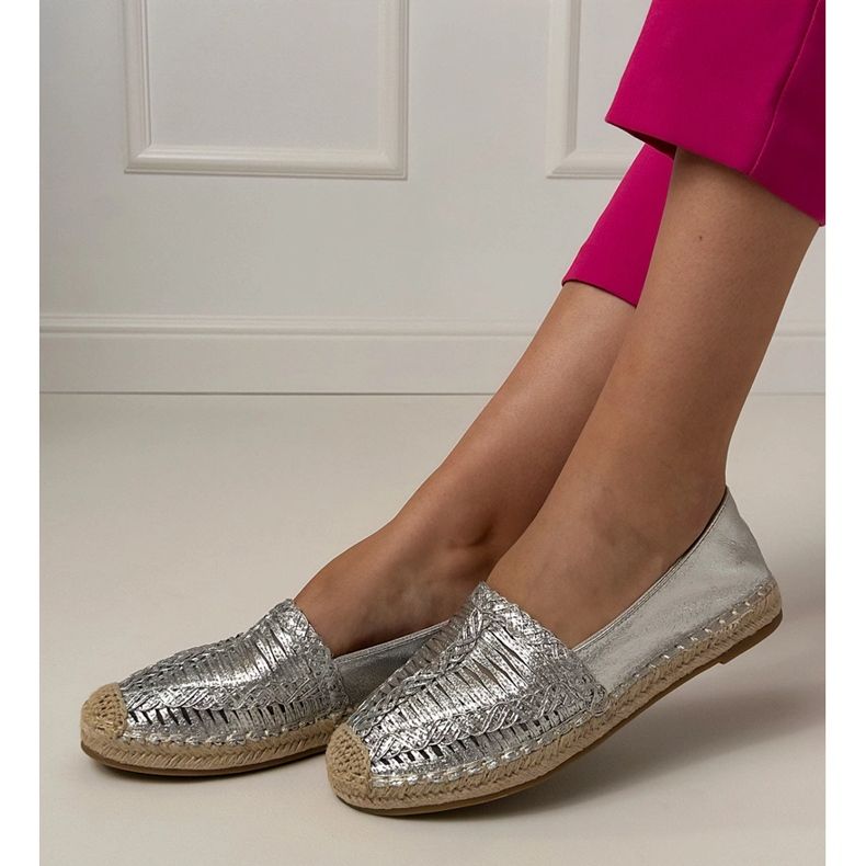 Silver Openwork Espadrilles på plattformen 2