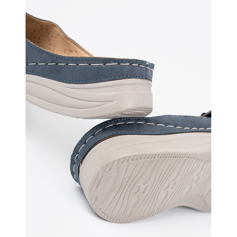 Seastar Marinens kvinnors flip flops med en dekorativ blomma blå 1