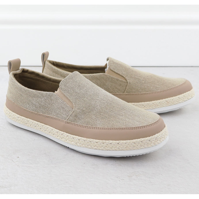 Herrskor espadrilles gled khaki nowacki 0017-t beige 1