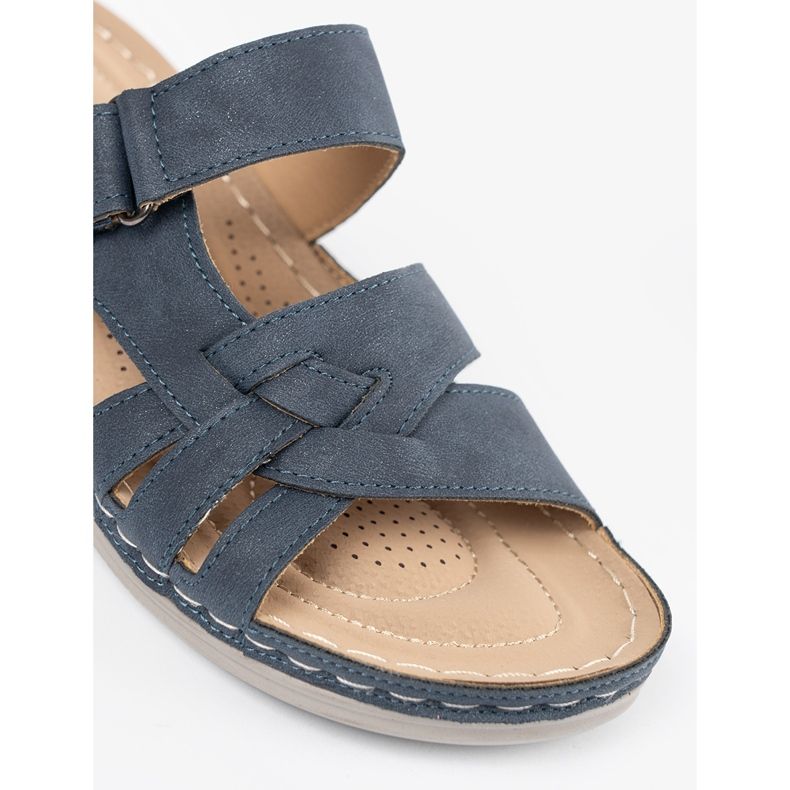 Seastar Blå kvinnors flip flops med kardborrband 1