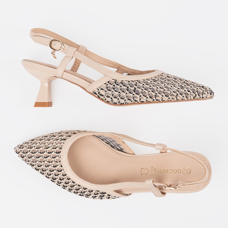 Goodin Låghelade öppningspumpar beige 1