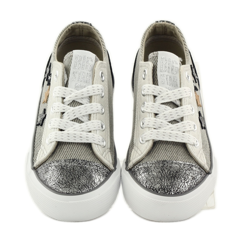 Big star 374069 bundna sneakers grå 4