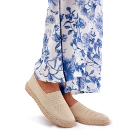 Kvinnors espadrilles med Vinceza 13624 Beige flätor 1