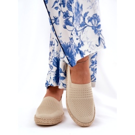Kvinnors espadrilles med Vinceza 13624 Beige flätor 3
