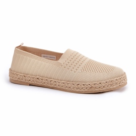 Kvinnors espadrilles med Vinceza 13624 Beige flätor 4