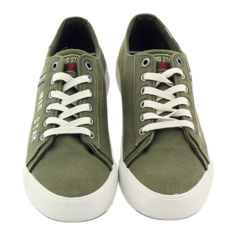 Sneakers sneakers Big star 174315 jeans khaki grön 4
