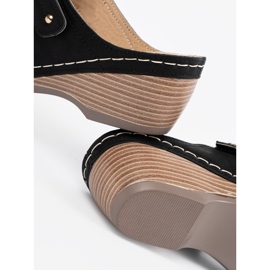 Svarta wedge tofflor 1