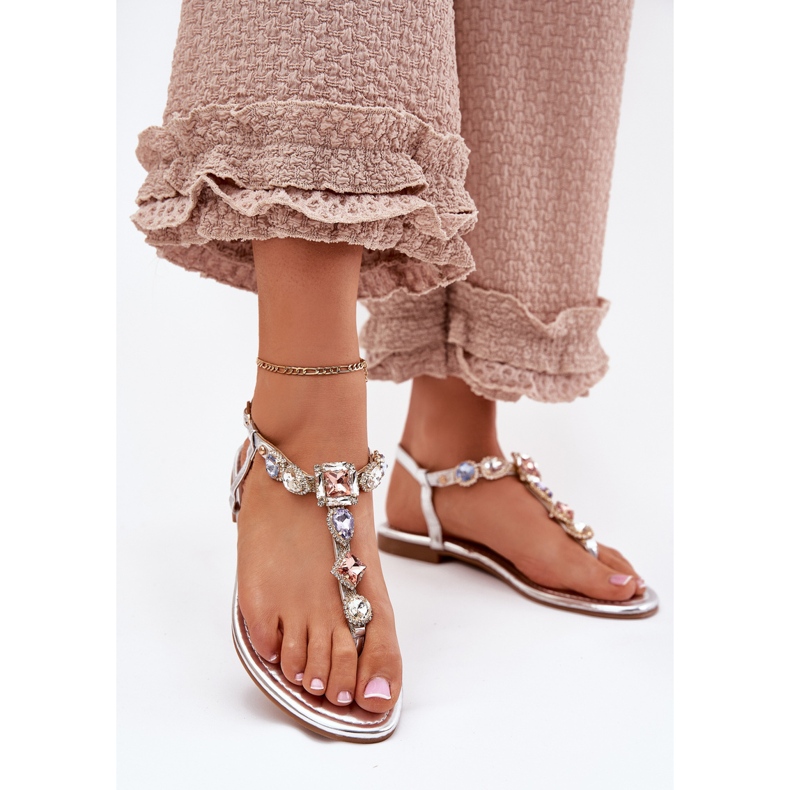 Flat -hankvinnor med silverkristaller med silverkristaller 2