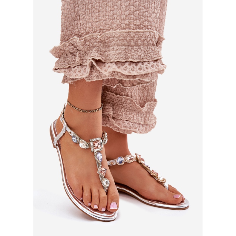 Flat -hankvinnor med silverkristaller med silverkristaller 1