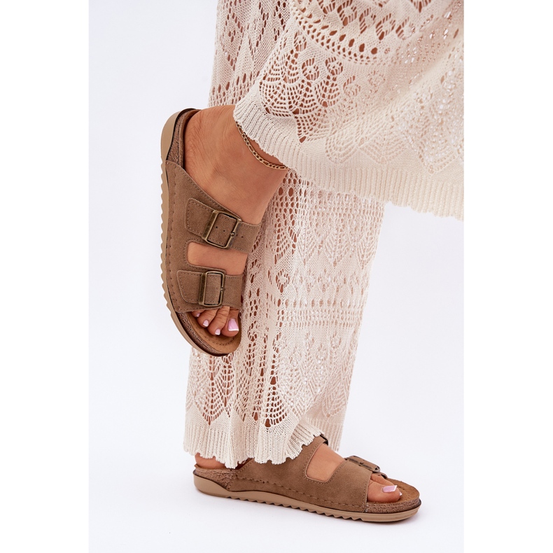 INBLU AA000068 förebyggande flip flops beige 2