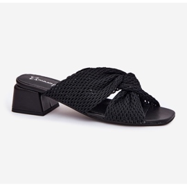 Kvinnors flip flops på Maciejka Block 06955-01 svart 4