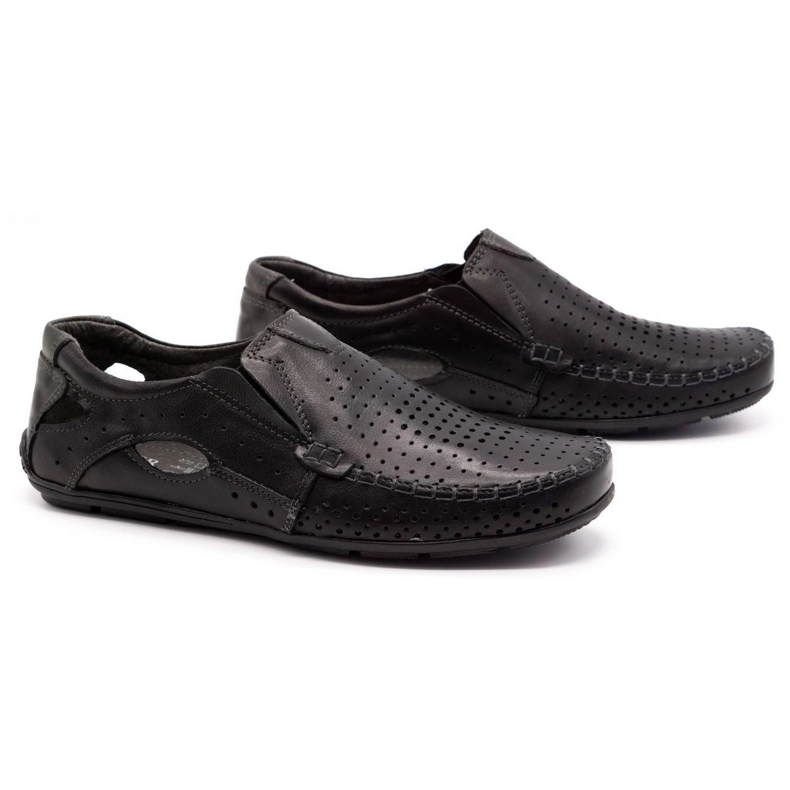 Olivier Mäns loafers 901 för sommaren svart ansikte 2