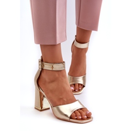 Evento Eleganta damsandaler med högklackade guld gyllene 1