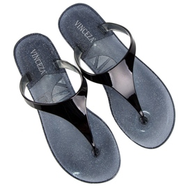Vinceza Gummi flip-flops svart 1