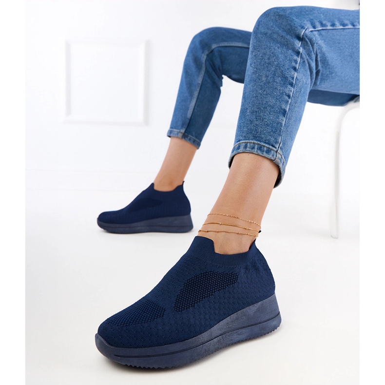 Marinblå marinblå sneakers 2