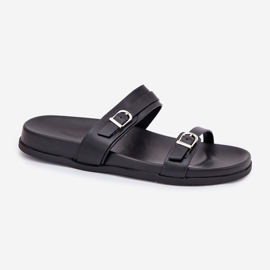 Damflip-flops med spännen, svart 4