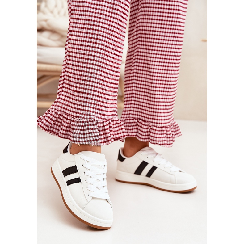 Kvinnors sneakers sportskor med Eco Leather White vit 2