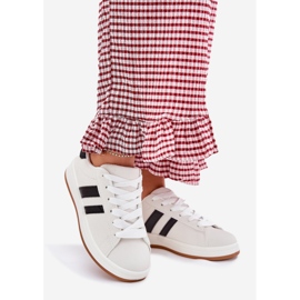 Kvinnors sneakers sportskor med Eco Leather White vit 1