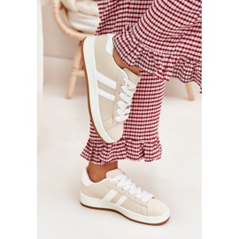 Kvinnors sneakers sportskor med Eco Leather Beige 2