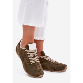 Kvinnors sportskor med Eco Suede Dark Green grön 1