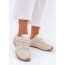 Kvinnors sportskor med Eco Suede Beige 2