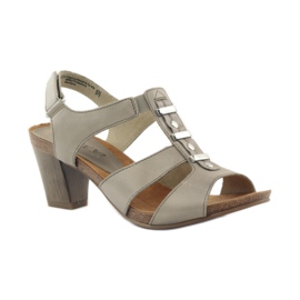 Caprice sandaler damskor med kardborreband 28309 brun mångfärgad 1