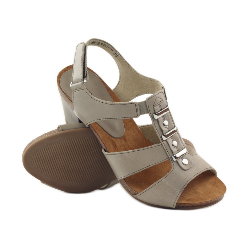 Caprice sandaler damskor med kardborreband 28309 brun mångfärgad 3