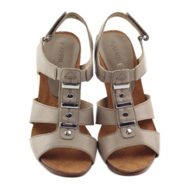 Caprice sandaler damskor med kardborreband 28309 brun mångfärgad 4