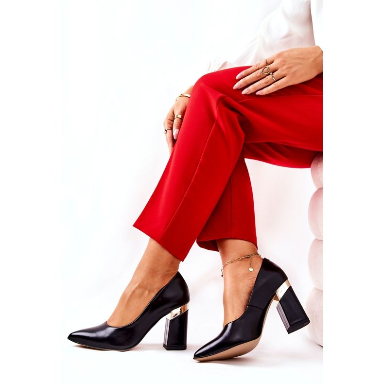 Lewski Shoes Läderpumpar Lewski 3117 Svart 2