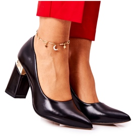 Lewski Shoes Läderpumpar Lewski 3117 Svart 5