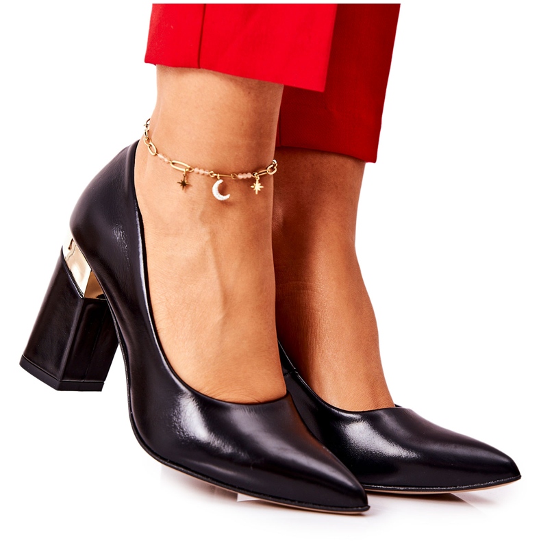 Lewski Shoes Läderpumpar Lewski 3117 Svart 5