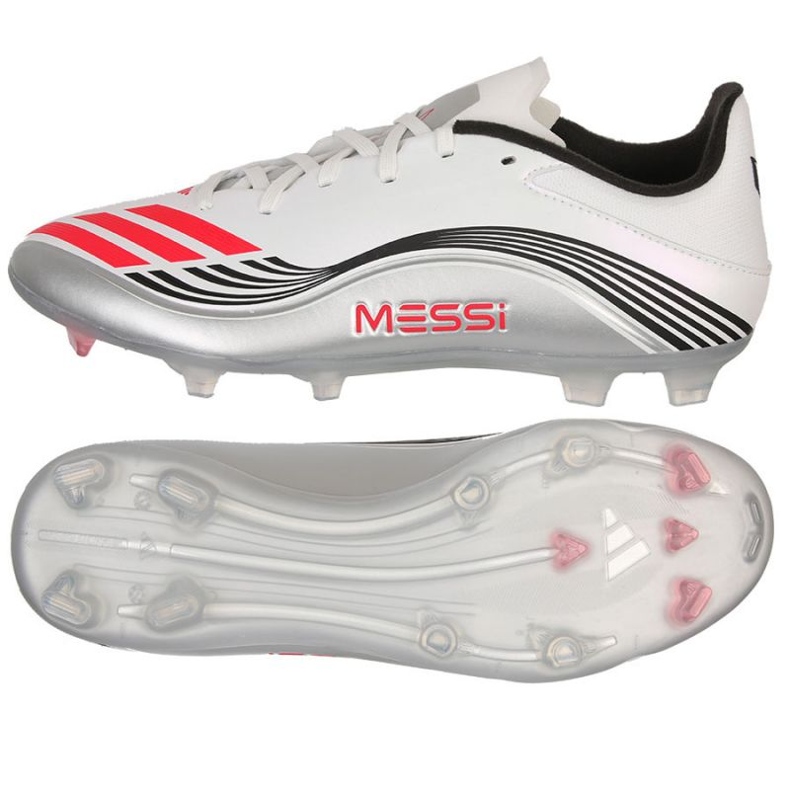 Adidas f50 messi liga fg/mg jp7446 fotbollsskor vit 1