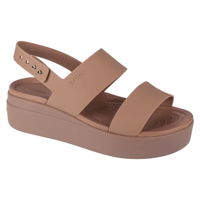 Crocs Brooklyn Low Wedge sandaler 206453-2EL beige 1