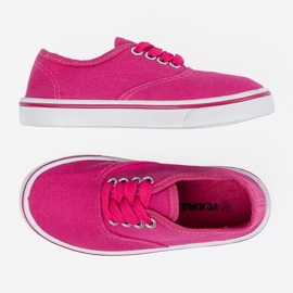 Rosa barns sneakers med en vit sula 4