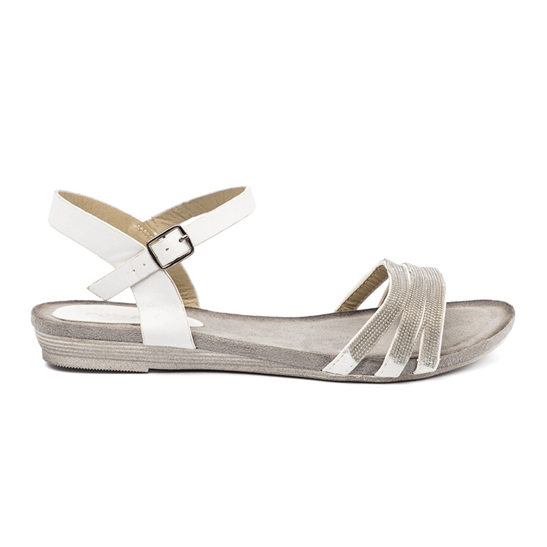 Shelvt Snygga kvinnors sandaler med glitterband mångfärgad 2