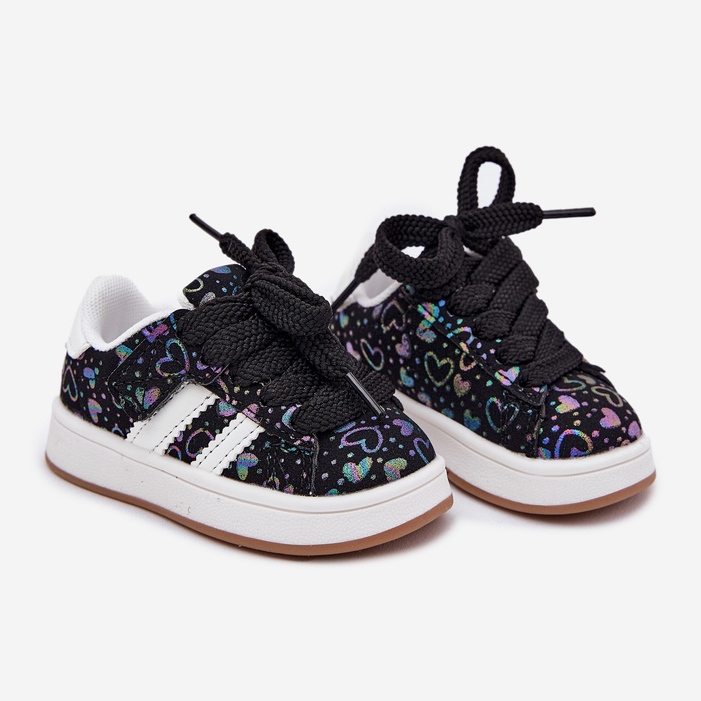 Sneakers sneakers sportskor med svarta hjärtan 1