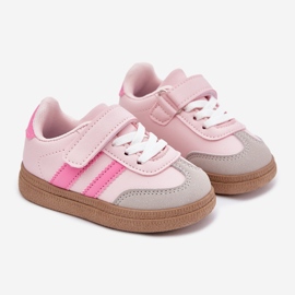 Sneakers sneakers sportskor rosa kardborrband 1