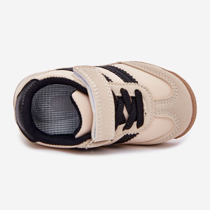 Barns sneakers sportskor med beige 2