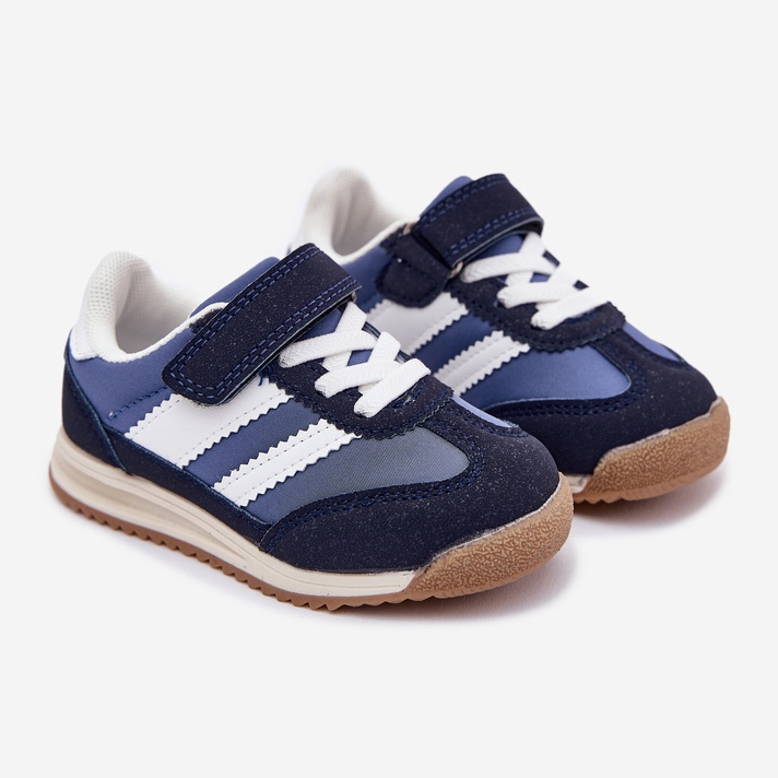 Barns sneakers marinblå sportskor 1