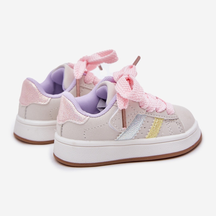 Sneakers sneakers sport sport multikolor kardborrband beige 2