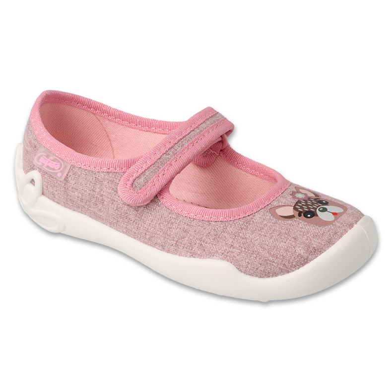 Befado Pink Girls 'Slippers 114Y553 Dog Application rosa 1