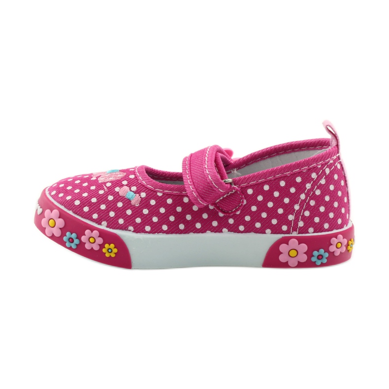 American Club Amerikanska prickiga sneakers rosa vit 2