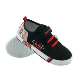 American Club Amerikanska sneakers sneakers läder innersula röd svart 3